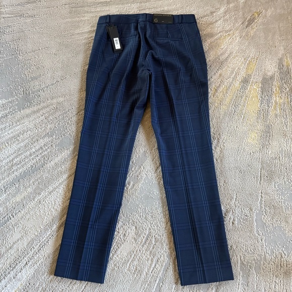 Banana Republic Ryan blue navy plaid wool trousers dress pants 6 new - Picture 4 of 13